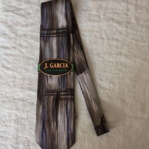 J. Garcia Artistic Brown and Gray Tie